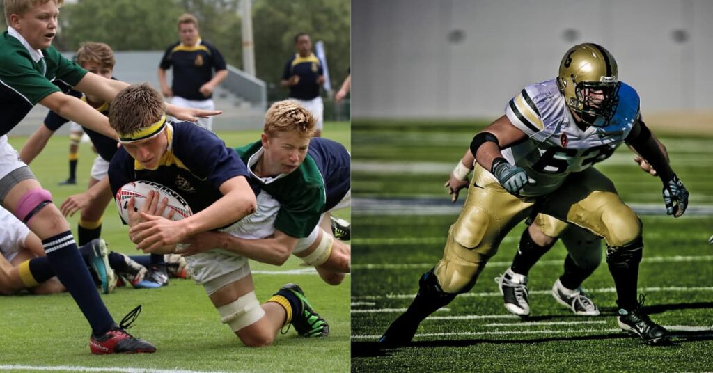 Rugby Player vs Football Player