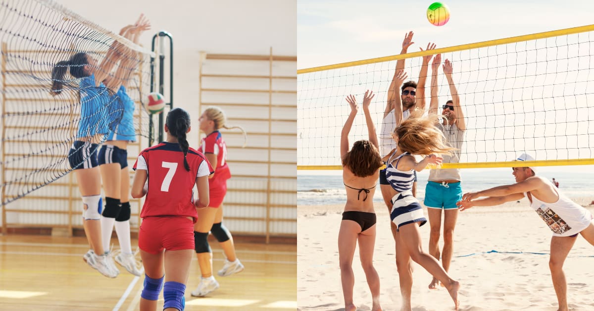 beach volleyball harder than indoor