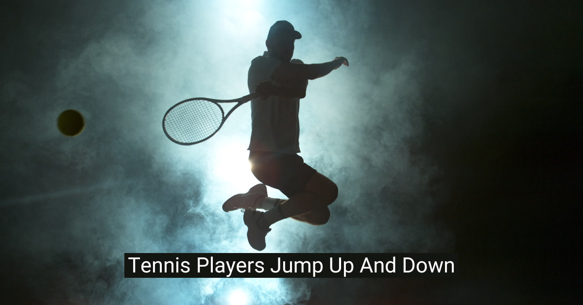 Tennis Players Jump Up and Down
